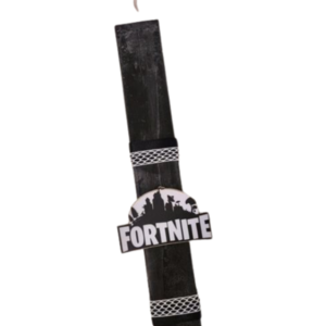 Μαύρη ρουστικ Πασχαλινή αρωματική λαμπάδα 25cm Fortnite - αγόρι, λαμπάδες, για παιδιά, για εφήβους, games - 2