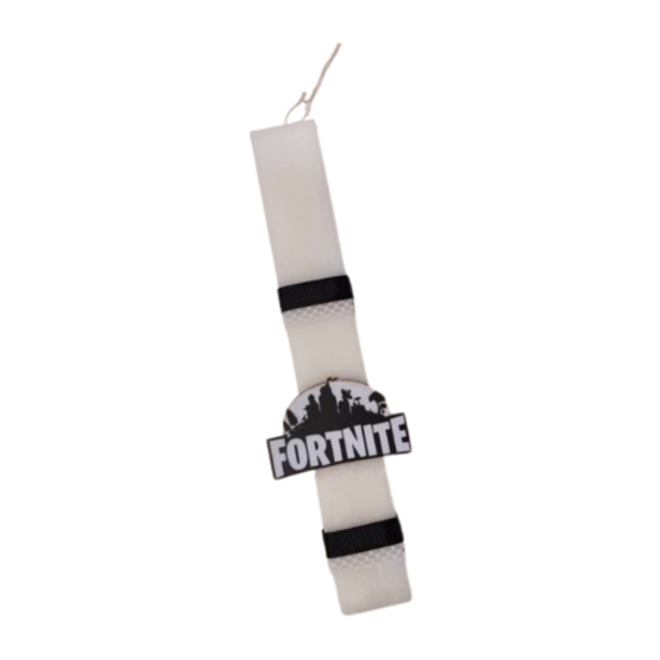 Λευκή Πασχαλινή λαμπάδα 25cm Fortnite - αγόρι, λαμπάδες, για παιδιά, για εφήβους, games - 2