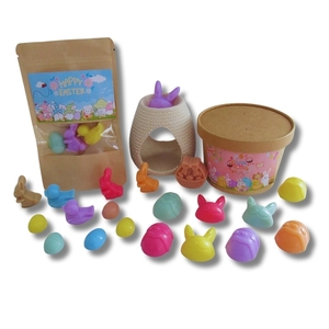 Easter's Special Set: "Happy Easter Triple Set" (3 τμχ) - πασχαλινά δώρα, αρωματικά χώρου, soy candle, διακοσμητικό πασχαλινό
