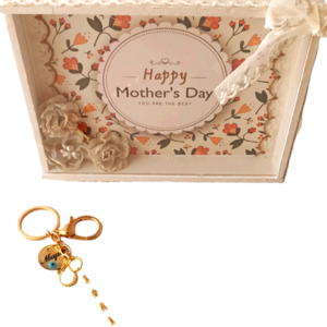 Plexiglass ξύλινο κουτί και μπρελόκ για την γιορτή της μητέρας - ξύλο, χαρτί, plexi glass, διακοσμητικά
