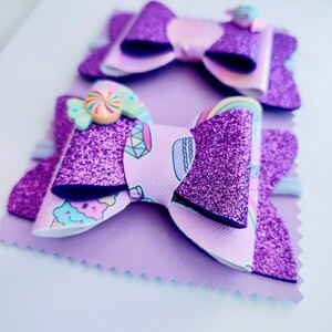 Σετ Παιδικές Κορδέλες Hair Bow Purple - 4