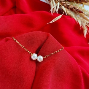Gold Pearly Bracelet - ατσάλι, χεριού, αυξομειούμενα, φθηνά