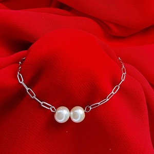 Silver Pearly Bracelet - ατσάλι, χεριού, αυξομειούμενα, φθηνά