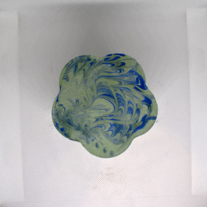 Διακοσμητικό Γύψινο Μίνιμαλ Βάζο Πράσινο Μπλε 8x8x8 - βάζα & μπολ, γύψος - 2