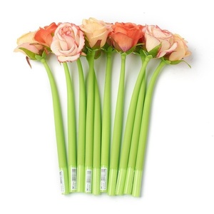 Λαμπάδα με στυλό τριαντάφυλλο - πράσινη αρωματική 34εκ. - κορίτσι, λουλούδια, λαμπάδες, για ενήλικες, για εφήβους - 3