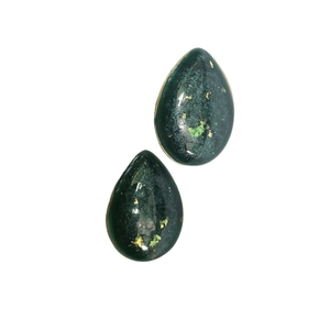 ''Green drop'' Καρφωτά σκουλαρίκια σε πράσινο χρώμα από υγρό γυαλί. - γυαλί, γυναικεία, σταγόνα, μικρά, ατσάλι - 5
