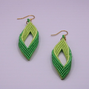 Κρεμαστά σκουλαρίκια με πράσινες χάντρες - χάντρες, μακριά, ατσάλι, boho, φθηνά - 5