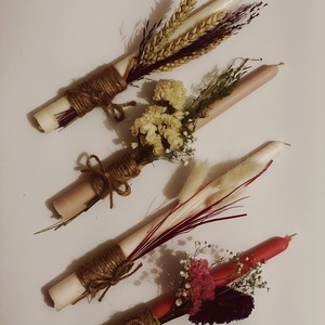 Χειροποίητη αρωματική λαμπάδα από κερί σόγιας - Σχέδιο 2 - λουλούδια, λαμπάδες, για παιδιά, για ενήλικες, για εφήβους - 3
