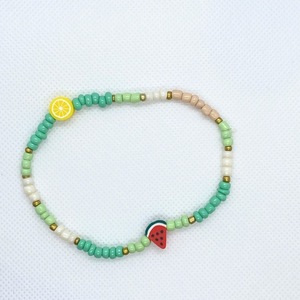 3x|Beaded Anklet Bracelets |Gemstones - Polymer Clay beads| Turquoise - Pink - ημιπολύτιμες πέτρες, χάντρες, σταθερά, ποδιού - 4