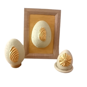Διακοσμητικά αυγά με χρυσή αχιβάδα. - διακοσμητικά, διακοσμητικό πασχαλινό
