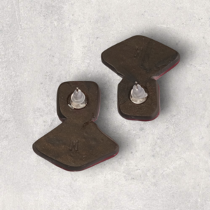 Σκουλαρίκια σε μωβ τόνους - πηλός, μικρά, πολυμερικό πηλό - 4