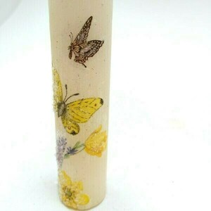 Αρωματική λαμπάδα ιβουάρ με πεταλούδες 18x5x5 - κορίτσι, λαμπάδες, για ενήλικες, για εφήβους - 2