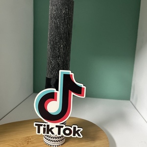 Πασχαλινή λαμπάδα unisex «Tik Tok» - λαμπάδες, unisex, με ξύλινο στοιχείο - 3