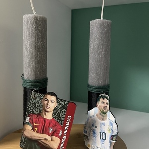 Πασχαλινή λαμπάδα ποδοσφαιριστής «Messi» - αγόρι, λαμπάδες, με ξύλινο στοιχείο - 3