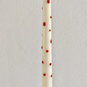 Αρωματική Λαμπάδα (από φυτικό κερί) πουά - λαμπάδες, vegan κεριά