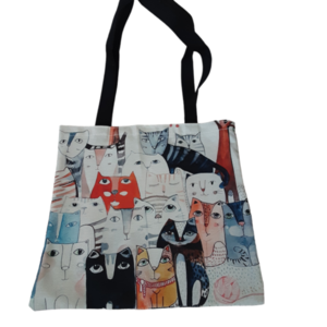tote bag 11 - ύφασμα, all day, tote, μέσης, πάνινες τσάντες
