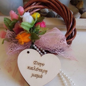 Στεφανακι μπαμπου για την γιορτη της μητερας με λουλουδισ - στεφάνια - 3