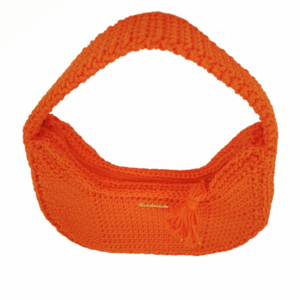 Τσαντάκι ώμου /Μικρό τσαντάκι σε πορτοκαλί χρώμα - νήμα, ώμου, all day, πλεκτές τσάντες, μικρές - 2