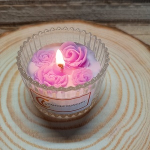Αρωματικό κερί σόγιας σε μικρή φοντανιέρα 9x6 cm - τριαντάφυλλο, μαμά, αρωματικά κεριά, ημέρα της μητέρας - 4