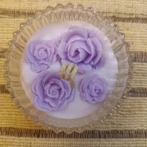 Αρωματικό κερί σόγιας σε μικρή φοντανιέρα 9x6 cm - τριαντάφυλλο, μαμά, αρωματικά κεριά, ημέρα της μητέρας - 5