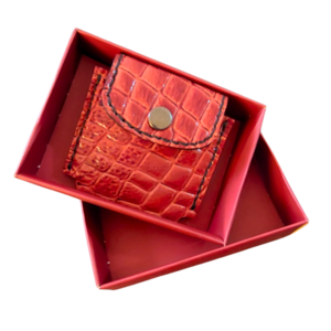 Luxury Δερμάτινο Μπρελόκ σε Κόκκινη Απόχρωση (Κροκό) - δέρμα, σπιτιού - 2