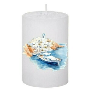 Κερί Καλοκαιρινό Santorini 87, 5x7.5cm - αρωματικά κεριά