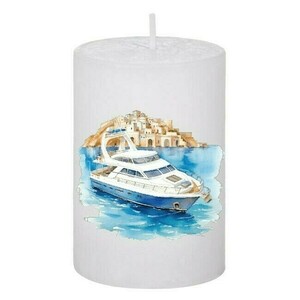 Κερί Καλοκαιρινό Santorini 88, 5x7.5cm - αρωματικά κεριά