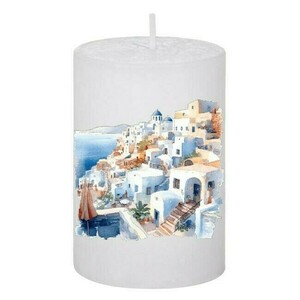 Κερί Καλοκαιρινό Santorini 90, 5x7.5cm - αρωματικά κεριά