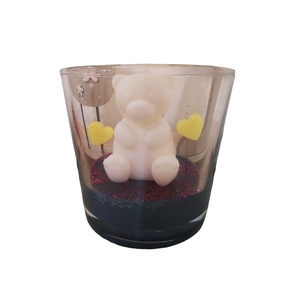 Διακοσμητικό κερί σόγιας σε βάζο αρκουδάκι - κερί, αρωματικά κεριά, soy candles