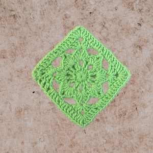 Τετράγωνο σουβέρ λουλούδι flower coaster - ύφασμα, σουβέρ, crochet, είδη σερβιρίσματος - 2