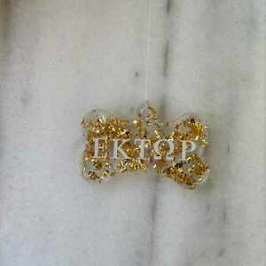 Μπρελόκ / ταυτότητα κατοικιδίου από υγρό γυαλί με φύλλα χρυσού 4,6cm - γυαλί, ταυτότητες, μπρελοκ κλειδιών - 4
