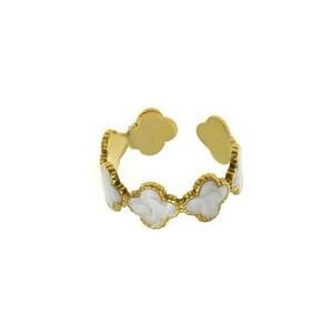 Δαχτυλίδι Χρυσό Με Λευκούς Σταυρούς - ατσάλι, αυξομειούμενα, φθηνά
