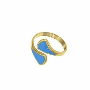 Δαχτυλίδι Χρυσό Κρίνος - γεωμετρικά σχέδια, ατσάλι, αυξομειούμενα, φθηνά - 2