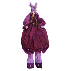 Χειροποίητη Κούκλα "Πυργοδέσποινα" από κυκλαμινί ταφτά 35*60εκ. - ύφασμα, κορίτσι, διακοσμητικά, κούκλες
