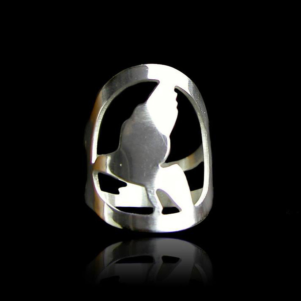 Δαχτυλίδι ασημένιο Flying bird - ασήμι 925, δαχτυλίδι, χειροποίητα - 4