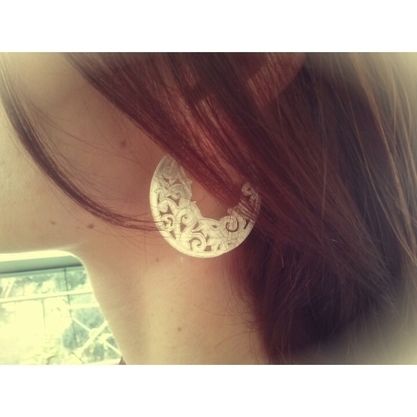 Phaedra earrings - vintage, ασήμι 925, χειροποίητα, boho - 2