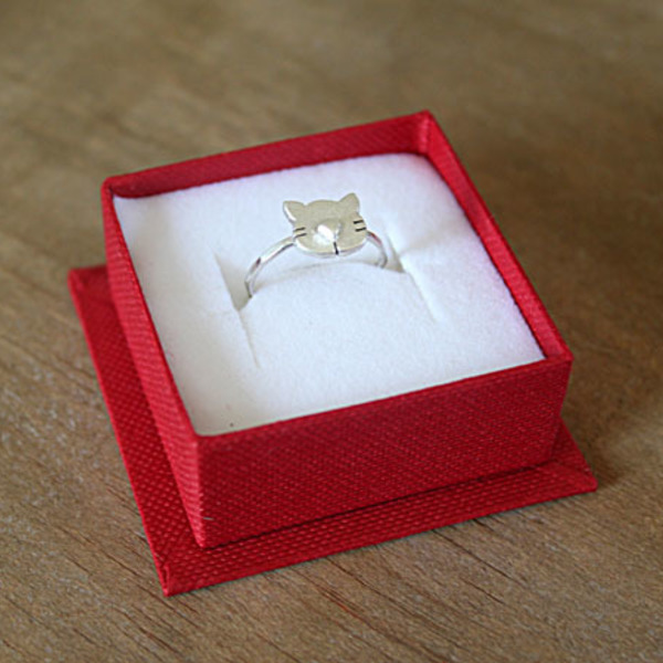 Ασημένιο δαχτυλίδι - Γατούλα - ασήμι, design, ασήμι 925, mini, χειροποίητα, μικρά, αυξομειούμενα - 5