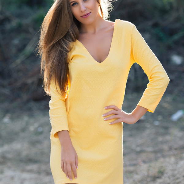 yellow dress - βαμβάκι - 2
