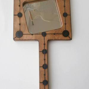 Καθρέφτης χειρός by KaZ. - ξύλο, design, γυναικεία, επιτοίχιο, διακόσμηση, decor, χειροποίητα