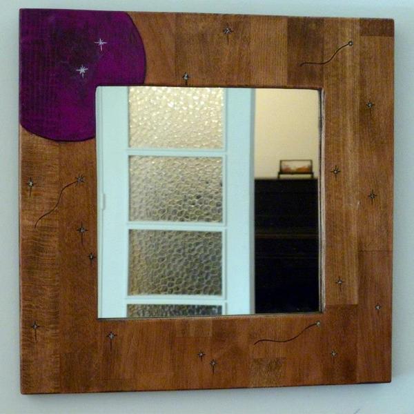 Καθρέφτης τοίχου by KaZ. - ξύλο, design, διακόσμηση, decor, χειροποίητα, κρεμαστά - 2