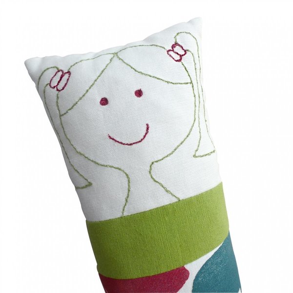 PilloPillow Νο.3 Κορίτσι - ύφασμα, ύφασμα, βαμβάκι, δώρο, decoration, βρεφικά, μαξιλάρια - 2