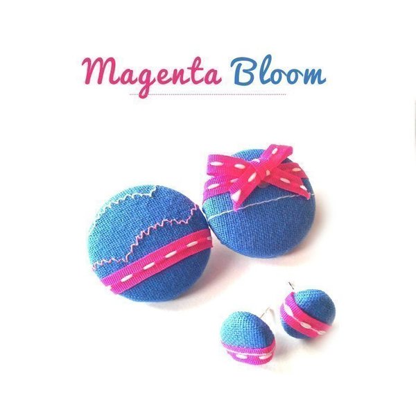 Magenta Bloom - ύφασμα, βαμβάκι, μέταλλο, φθηνά - 2