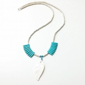 Seychelles breeze - fashion, φίλντισι, γυναικεία, καλοκαίρι, νεφρίτης, χαολίτης, μακρύ, χειροποίητα, χάντρες, φύλλο, μακριά, boho, ethnic - 4