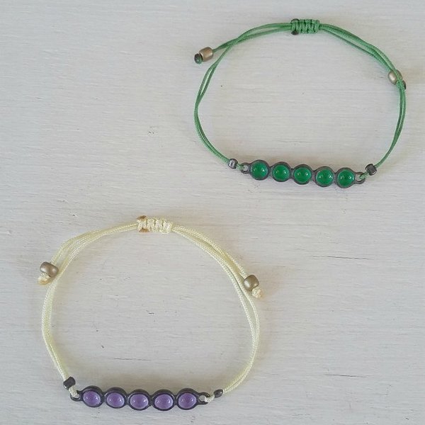 Black oxidized rainbow bracelets - ασήμι, handmade, χρωματιστό, ασήμι 925, χειροποίητα - 2