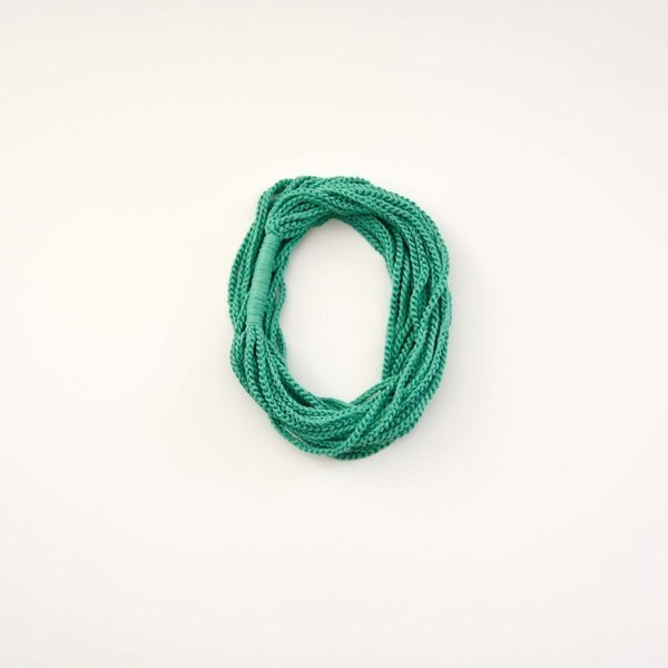 Cottony necklace - Green - statement, βαμβάκι, chic, fashion, καλοκαιρινό, πλεκτό, crochet, βελονάκι, χειροποίητα, boho