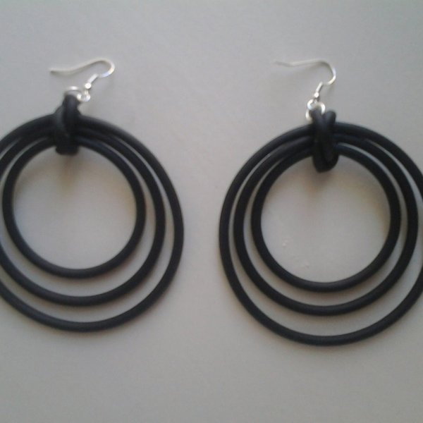 Μαύρα σκουλαρίκια - Κύκλοι - 2