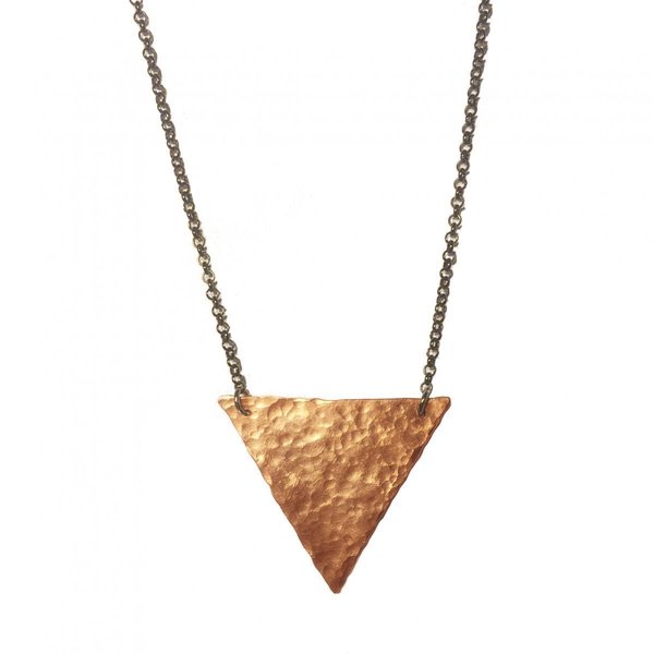 Love Triangle Necklace - ασήμι, αλυσίδες, γυναικεία, επιχρυσωμένα, ασήμι 925, ανδρικά, μακρύ, γεωμετρικά σχέδια, χειροποίητα, μακριά