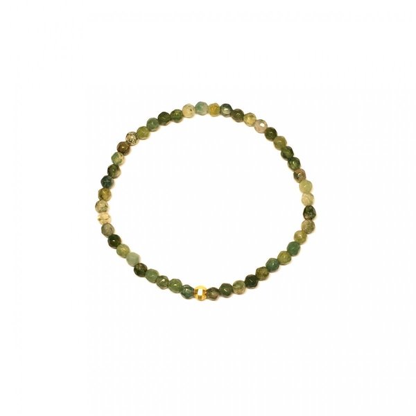 Moss Agate Bracelet - ημιπολύτιμες πέτρες, αχάτης, fashion, χάντρες, romantic, minimal, σταθερά, χεριού - 3