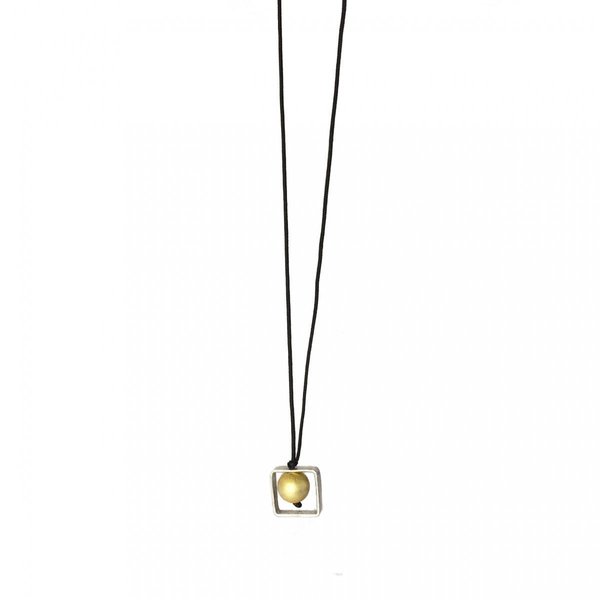 Sphere in a Square Necklace - ασήμι, γυναικεία, επιχρυσωμένα, ασήμι 925, ανδρικά, μακρύ, μακριά, φθηνά