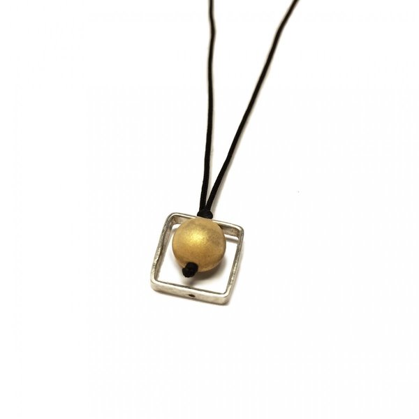 Sphere in a Square Necklace - ασήμι, γυναικεία, επιχρυσωμένα, ασήμι 925, ανδρικά, μακρύ, μακριά, φθηνά - 2